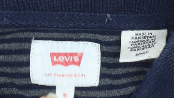 Levi's Men's Blue Striped Polo Shirt S