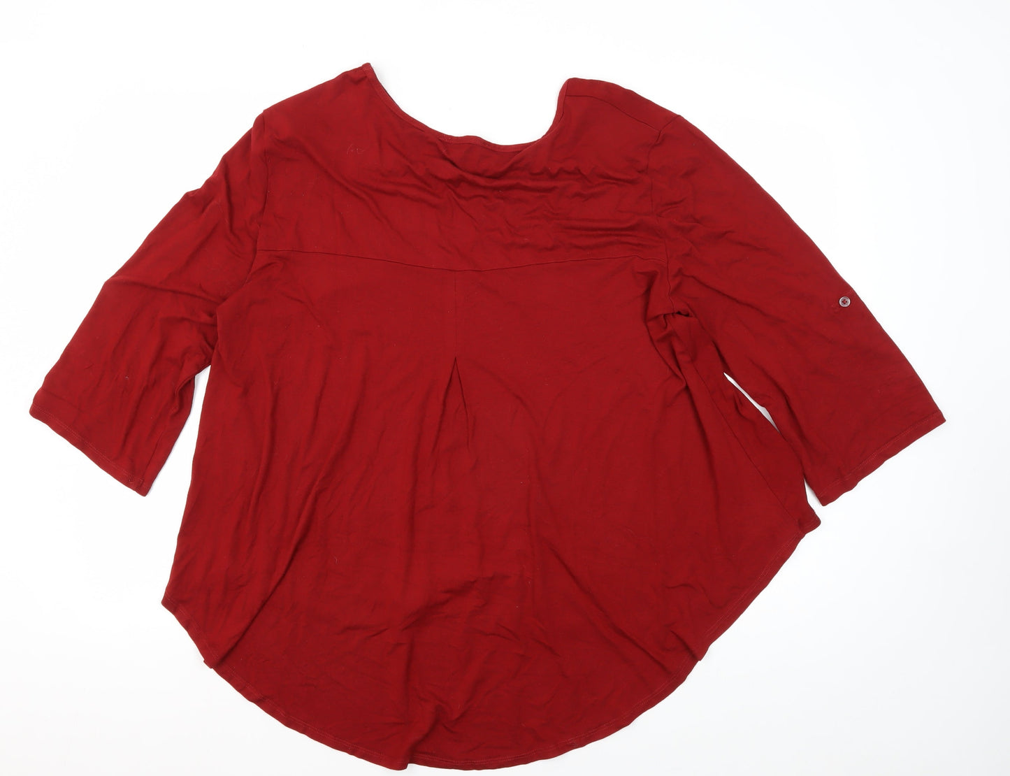 Womens UK Size 20 Lakeland Red Basic T-Shirt