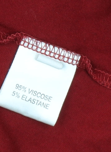 Womens UK Size 20 Lakeland Red Basic T-Shirt