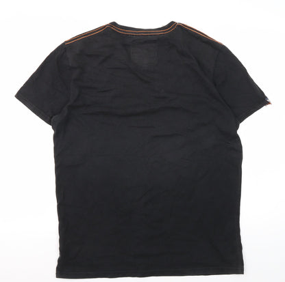 Superdry Men's Black Vintage T-Shirt L, Graphic Logo