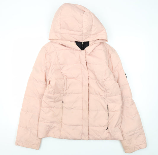 Womens UK Size 12 Jack Wills Pink Puffer Jacket