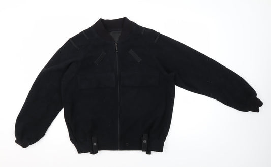 Mens UK Size S Feuchter Black Bomber Jacket