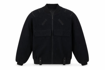 Mens UK Size S Feuchter Black Bomber Jacket