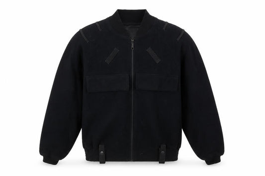 Mens UK Size S Feuchter Black Bomber Jacket