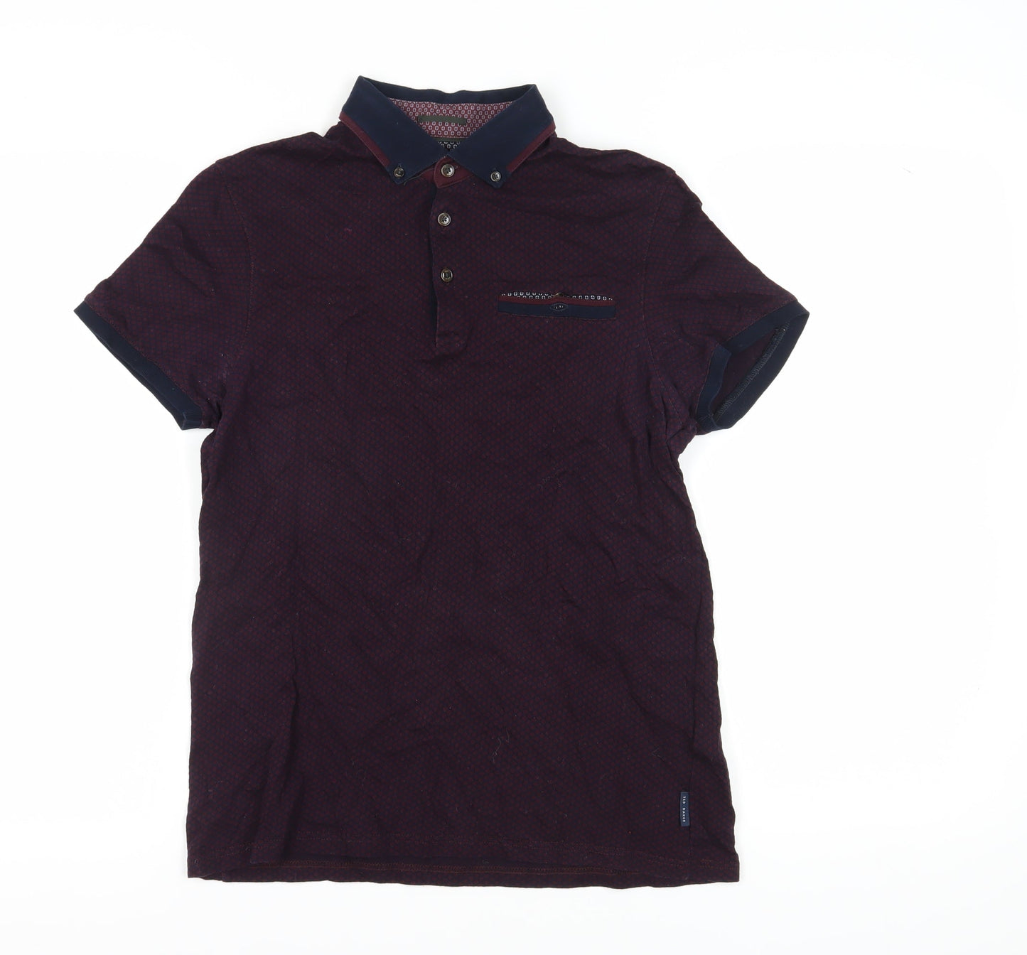 Ted Baker Men's Red Polo Shirt Size S, Short Sleeve