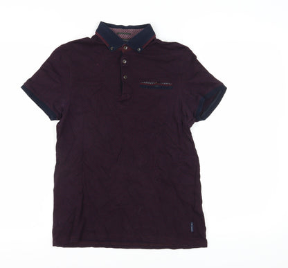 Ted Baker Men's Red Polo Shirt Size S, Short Sleeve