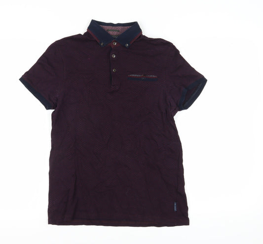 Ted Baker Men's Red Polo Shirt Size S, Short Sleeve
