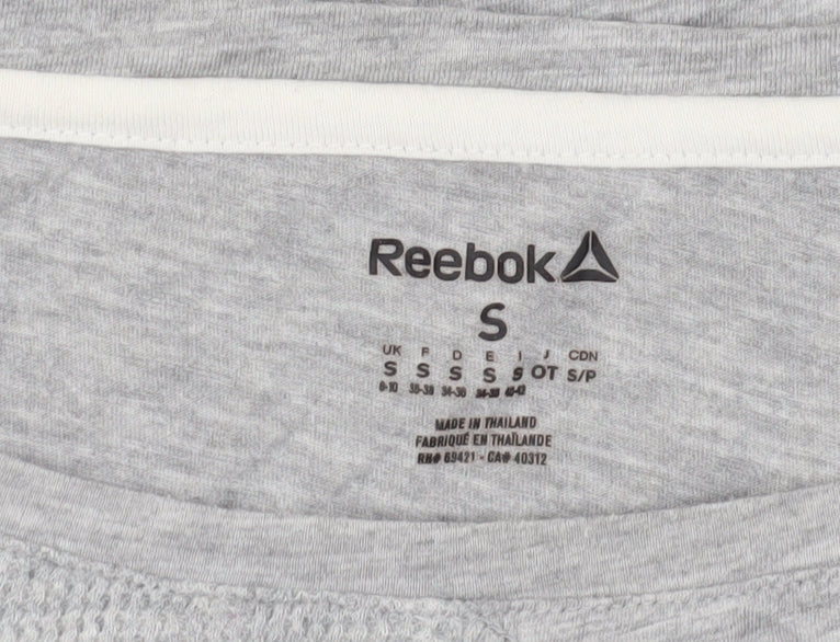 Womens UK Size S Reebok Grey Basic T-Shirt
