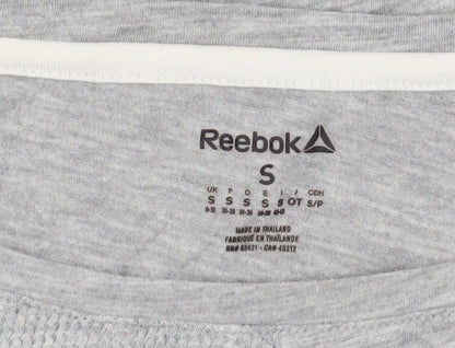 Womens UK Size S Reebok Grey Basic T-Shirt