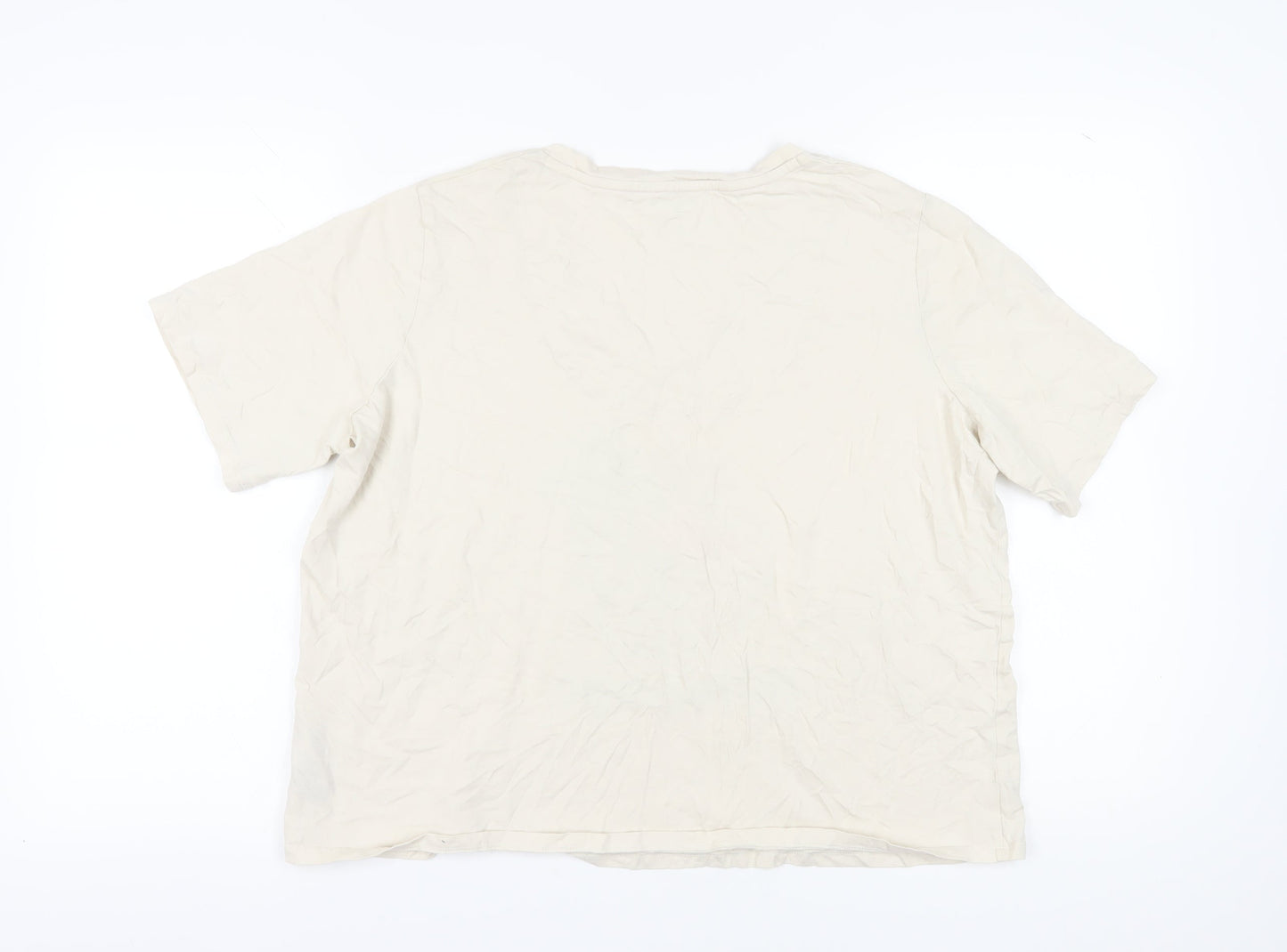 Womens UK Size XL Marks and Spencer Beige  T-Shirt