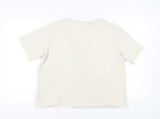 Womens UK Size XL Marks and Spencer Beige  T-Shirt