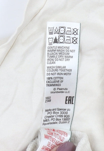 Womens UK Size XL Marks and Spencer Beige  T-Shirt
