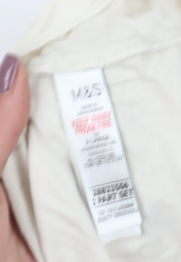 Womens UK Size XL Marks and Spencer Beige  T-Shirt