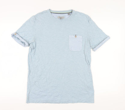 Ted Baker Men's Blue Modal Cotton Crew T-Shirt Medium