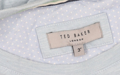 Ted Baker Men's Blue Modal Cotton Crew T-Shirt Medium