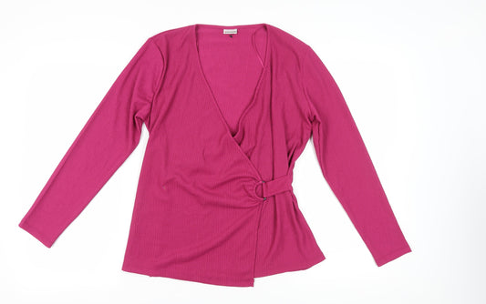 Damart Pink Women's Wrap Blouse Size 10/12