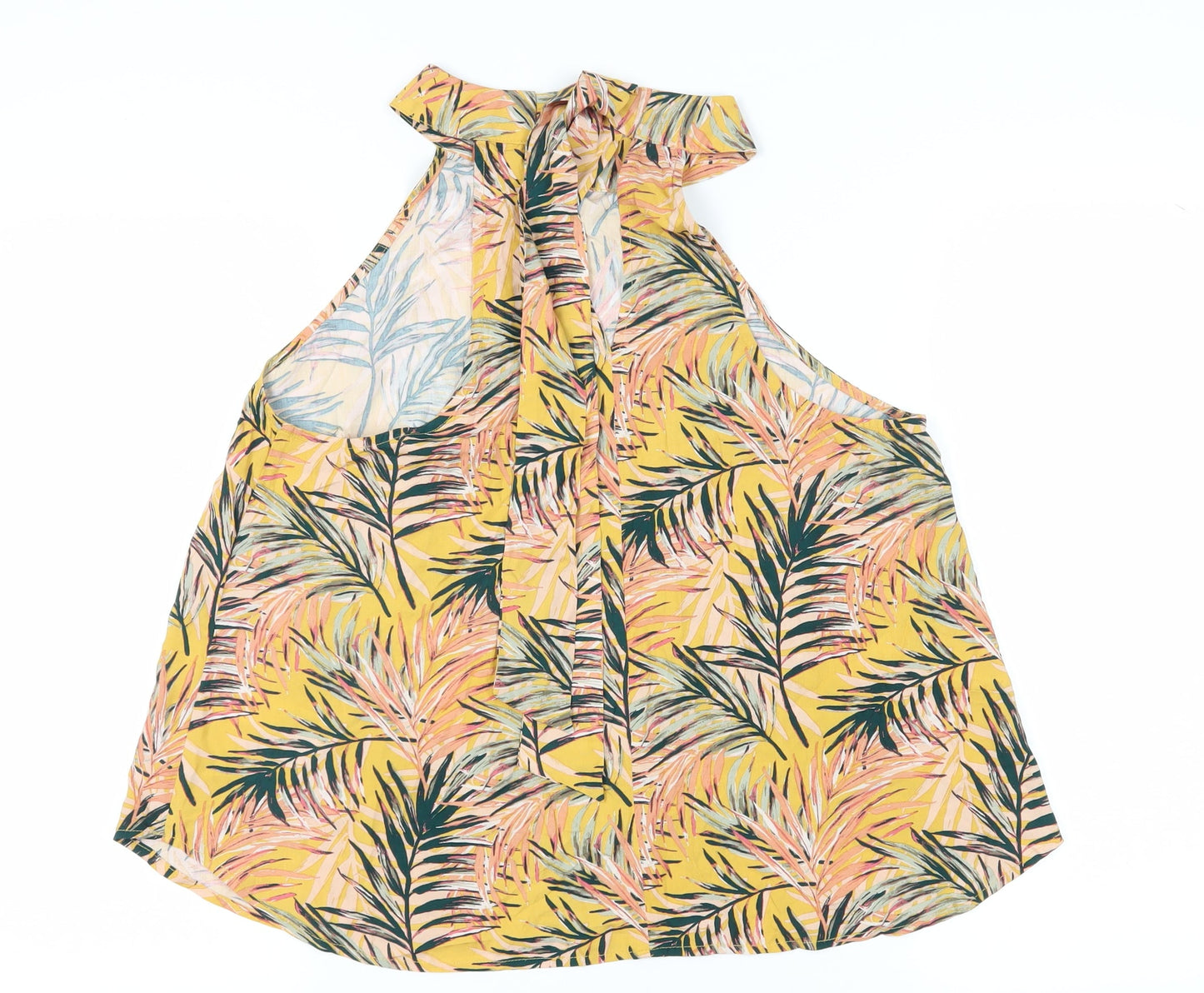 Womens UK Size 14 Apricot Multicoloured Tunic Blouse