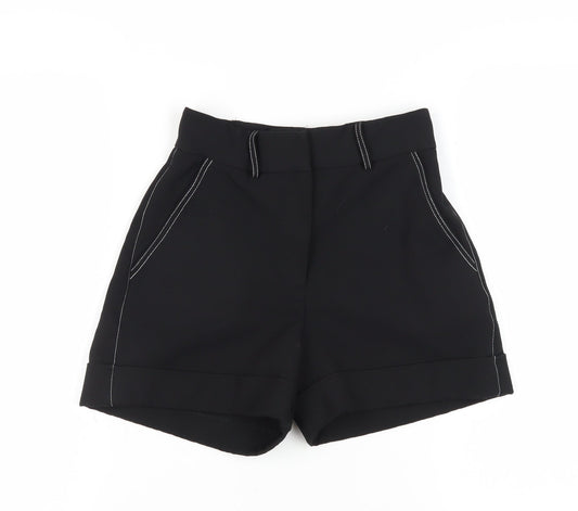 River Island Women's Black Chino Shorts, Size 6, Casual Wear