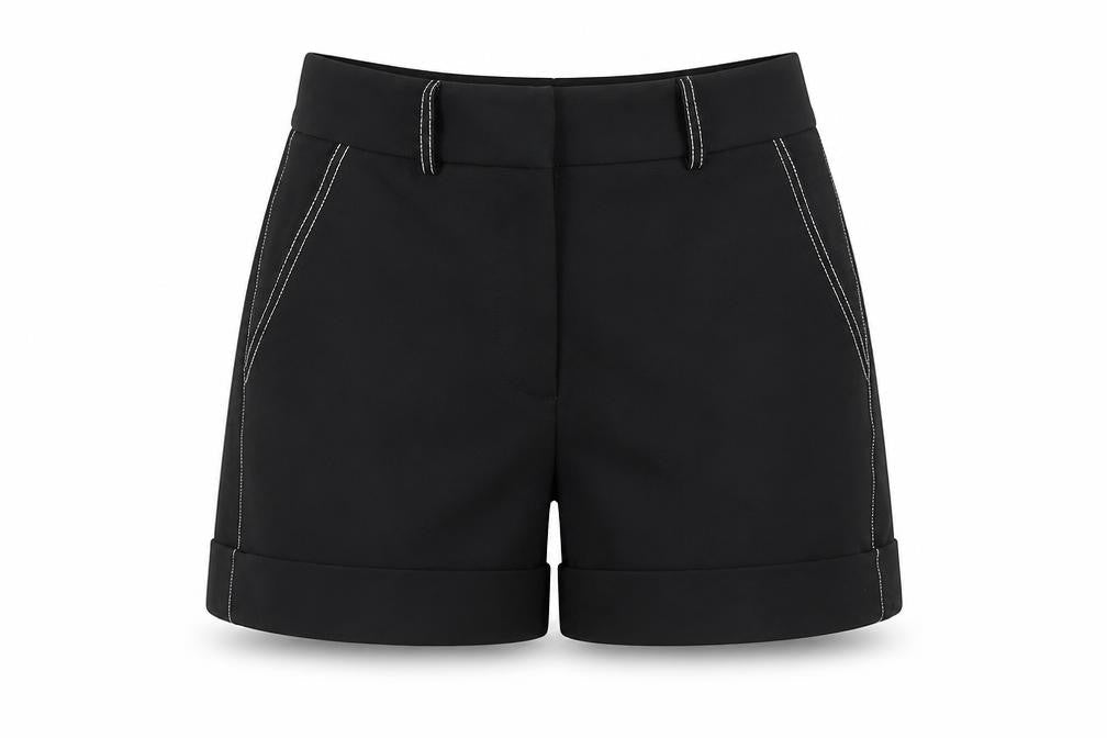 River Island Women's Black Chino Shorts, Size 6, Casual Wear