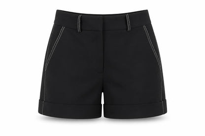 River Island Women's Black Chino Shorts, Size 6, Casual Wear