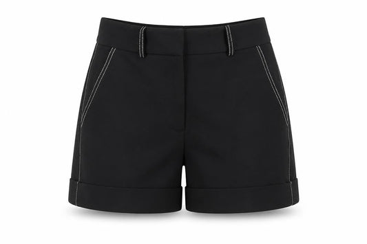 River Island Women's Black Chino Shorts, Size 6, Casual Wear