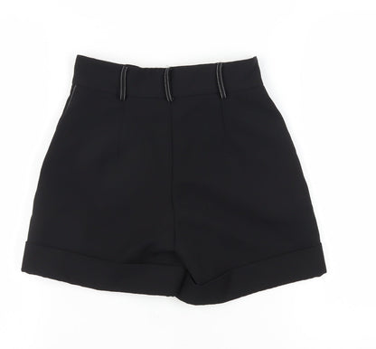River Island Women's Black Chino Shorts, Size 6, Casual Wear