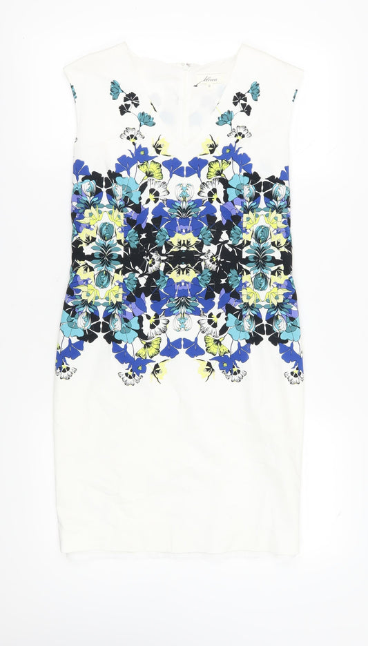 Linea Women's Multicoloured Sheath Dress Size 12