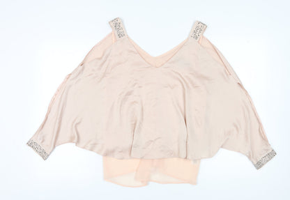 Womens UK Size M Star by Julien Macdonald Beige Camisole Blouse