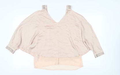 Womens UK Size M Star by Julien Macdonald Beige Camisole Blouse