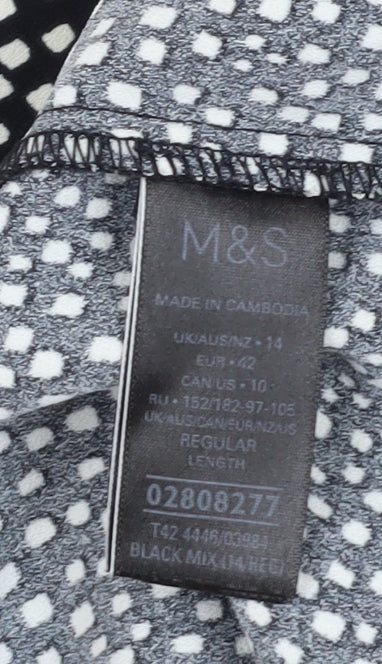 Marks and Spencer Women's Black Shift Dress Size 14