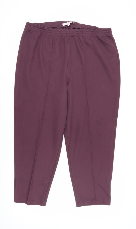 Womens UK Size 20 Julipa Relaxed Fit  Purple Trousers