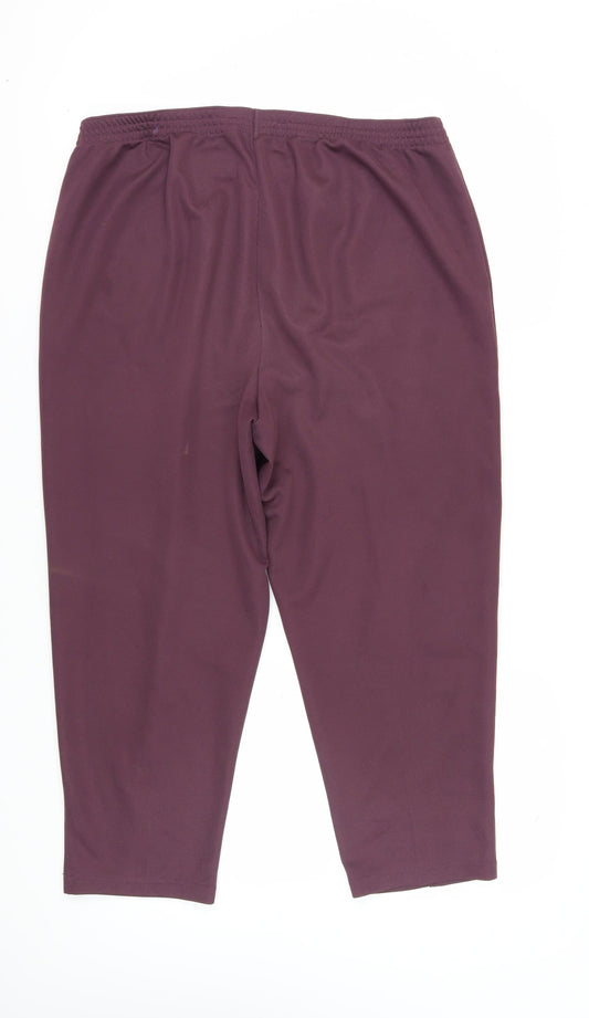 Womens UK Size 20 Julipa Relaxed Fit  Purple Trousers