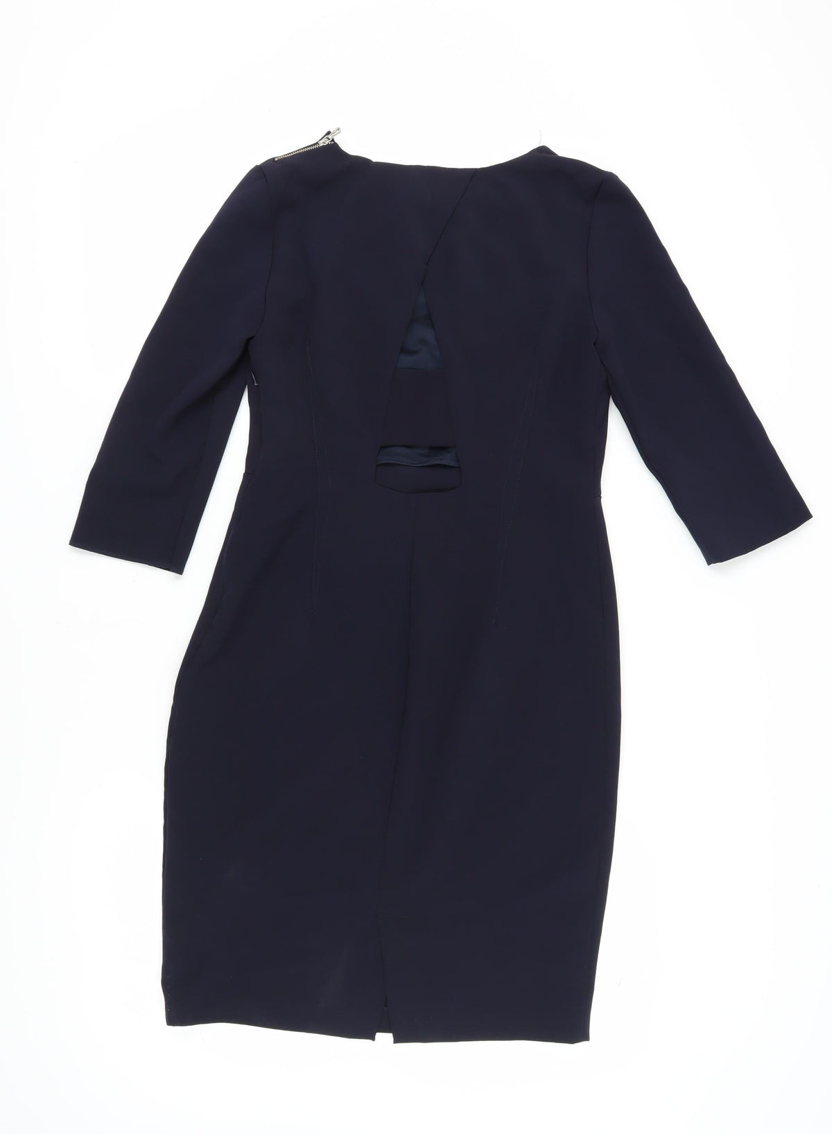 Zara Basic Women's Black L Shift Dress, 3/4 Sleeve