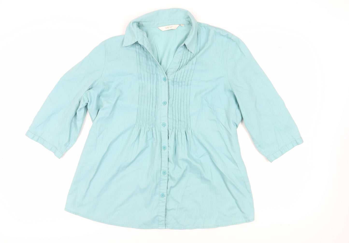 EWM Women's Blue Button-Up Shirt Size 18