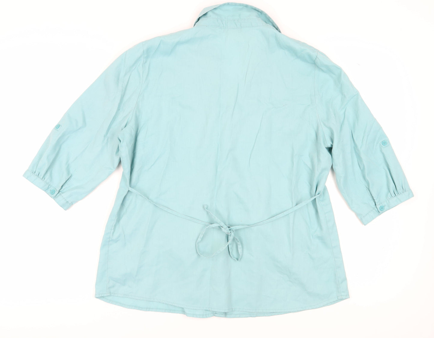 EWM Women's Blue Button-Up Shirt Size 18