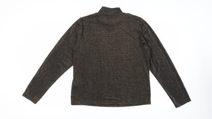 DKNY Women's Black Mock Neck Long Sleeve T-Shirt