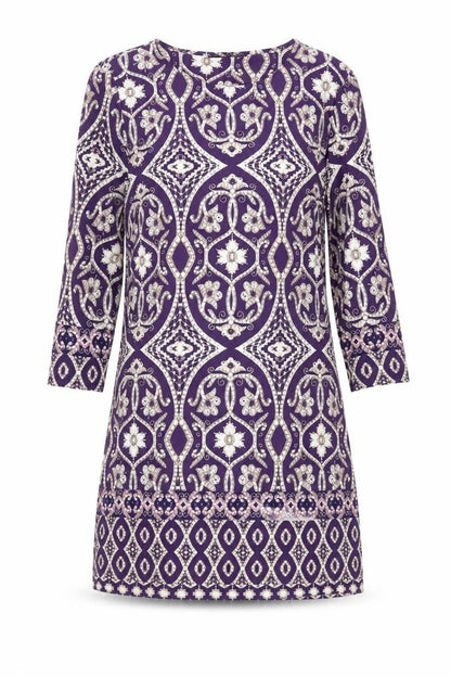 Marks and Spencer Women's Purple Geometric Shift Dress