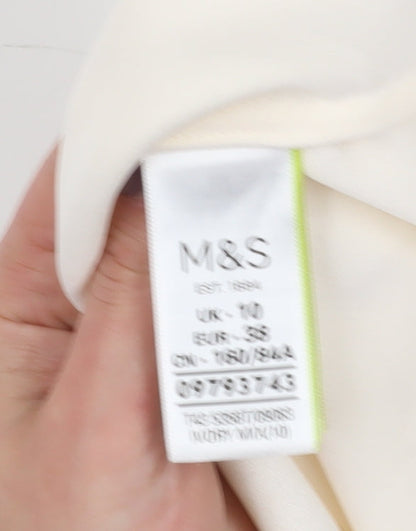 Womens UK Size 10 Marks and Spencer Ivory  Blouse