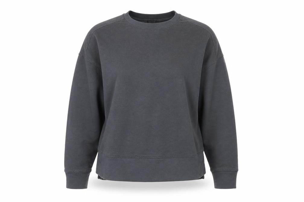 Front view of Decathlon unisex adults grey m pullover sweatshirt casual