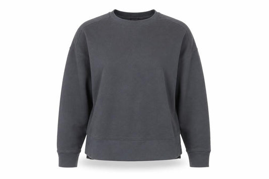 Front view of Decathlon unisex adults grey m pullover sweatshirt casual