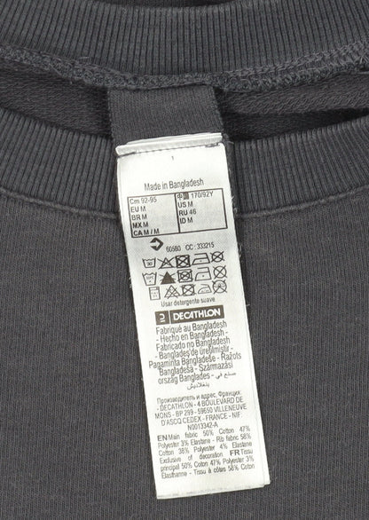 Decathlon Unisex Adults Grey M Pullover Sweatshirt Casual