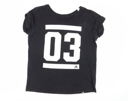 Adidas Black T-Shirt Medium Unisex Casual Top