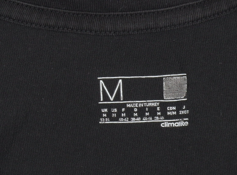 Adidas Black T-Shirt Medium Unisex Casual Top