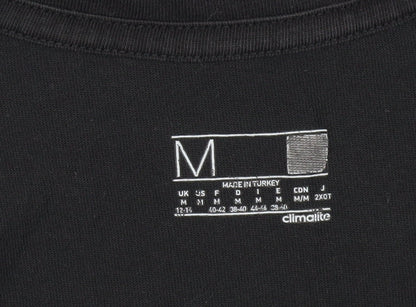 Adidas Black T-Shirt Medium Unisex Casual Top