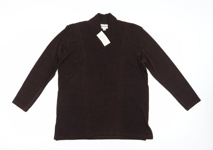 Womens UK Size 16 Kaleidoscope Brown Basic Blouse