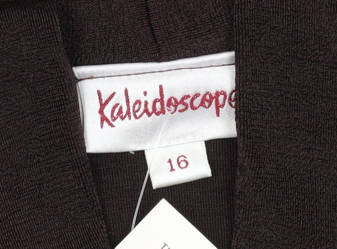 Womens UK Size 16 Kaleidoscope Brown Basic Blouse