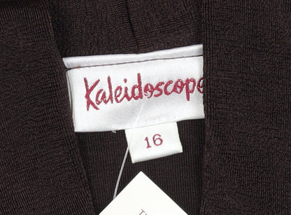 Womens UK Size 16 Kaleidoscope Brown Basic Blouse