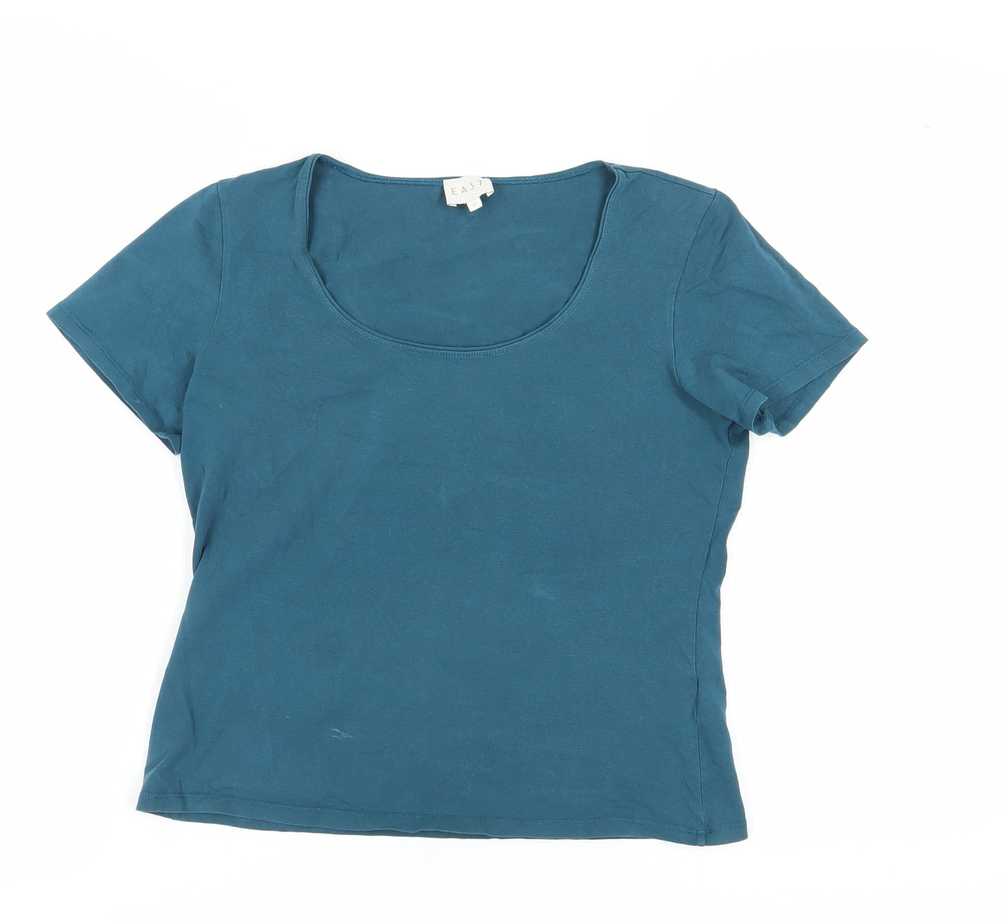 East Women's Blue Short Sleeve Basic T-Shirt