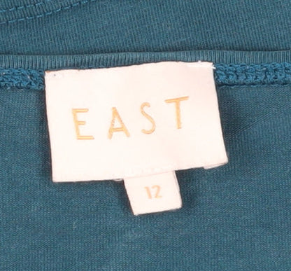 East Women's Blue Short Sleeve Basic T-Shirt