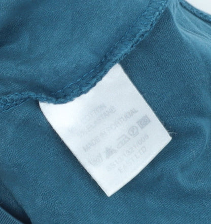 East Women's Blue Short Sleeve Basic T-Shirt